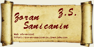Zoran Saničanin vizit kartica